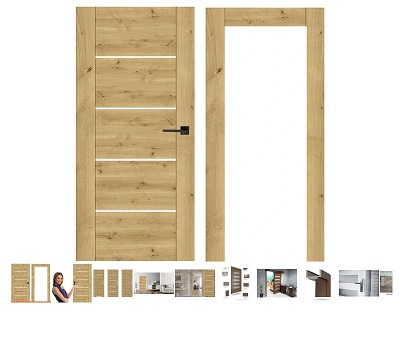 Komplettset Tür in Holzoptik für Innen 80 cm für 153,41 Euro Erfahrungen
