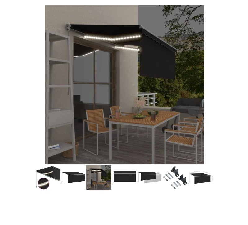 Markise mit Beleuchtung aus Polen für Balkon oder Terrasse 300 x 250 cm für 267,51 Euro Erfahrungen